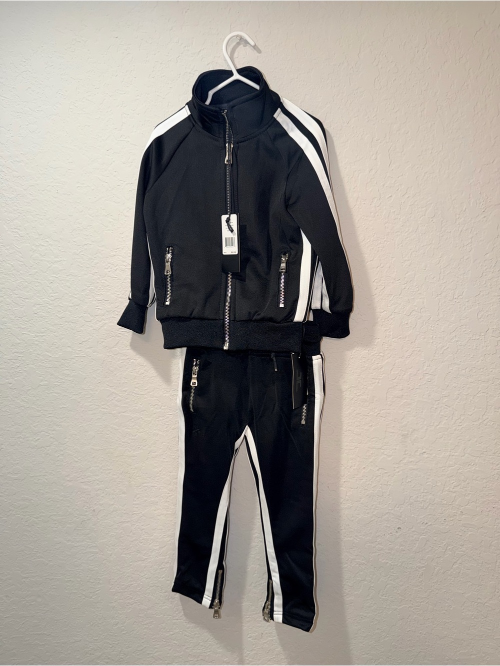 Jordan Craig Kids 2-Piece Black White Tracksuit Jacket & Pants Size 3T NWT